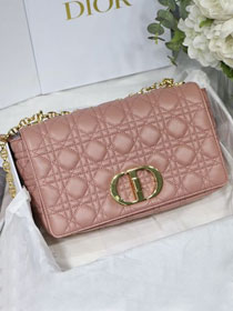 Dior original calfskin medium caro bag M9242 pink