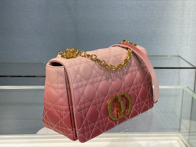 Dior original calfskin medium caro bag M9242 pink