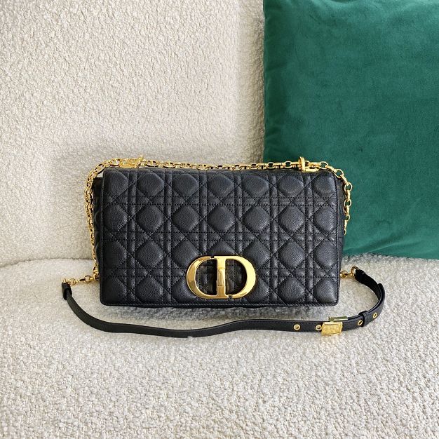 Dior original calfskin large caro bag M9243 black