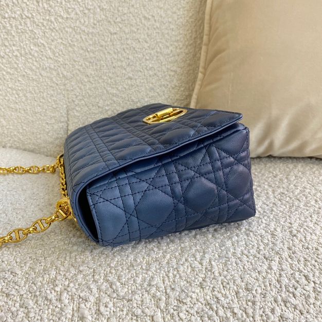 Dior original calfskin large caro bag M9243 blue