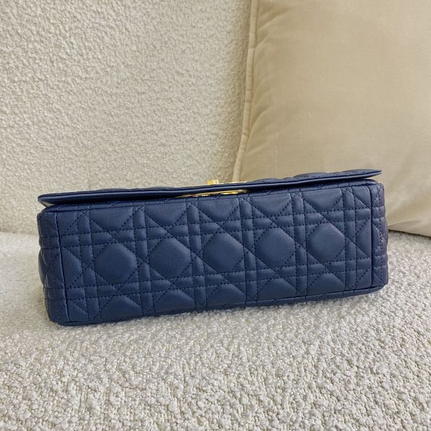 Dior original calfskin large caro bag M9243 blue