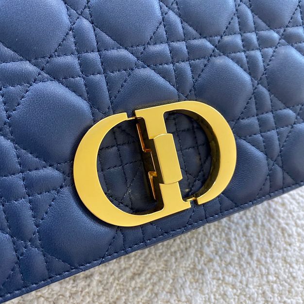 Dior original calfskin large caro bag M9243 blue