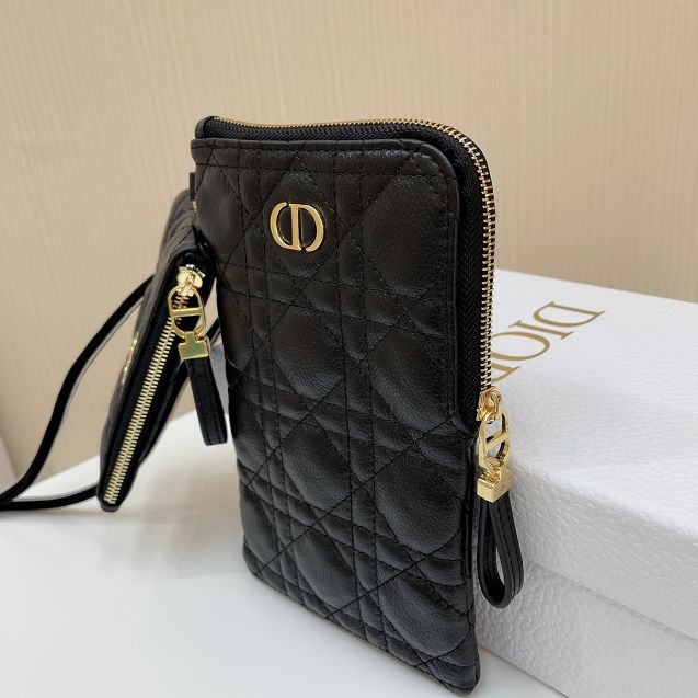 Dior original calfskin multifunctional pouch S5036 black