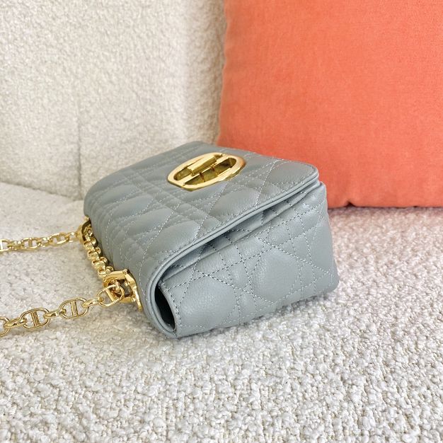 Dior original calfskin small caro bag M9241 grey