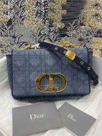 Dior original canvas small caro bag M9241 denim blue