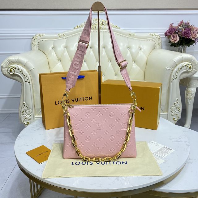 2023 Louis vuitton original lambskin coussin pm bag M59276 pink