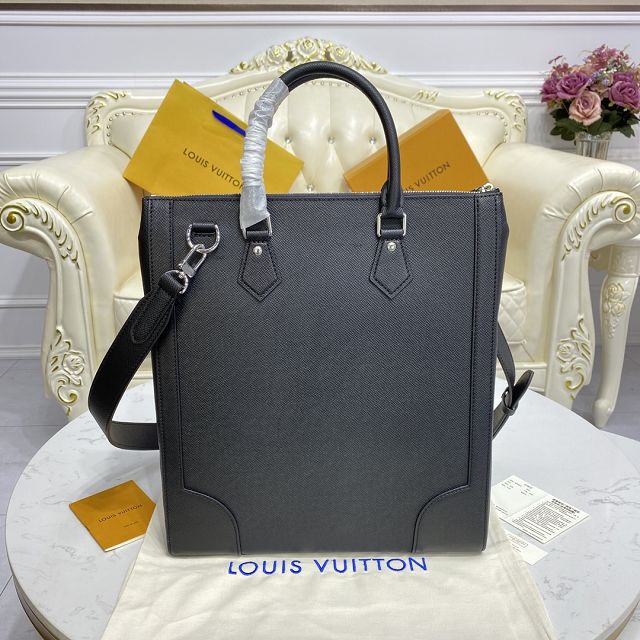 Louis vuitton original calfskin vertical tote briefcase M30811 black