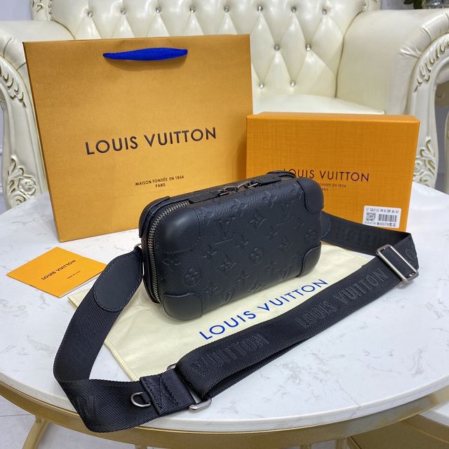 Louis vuitton original monogram calfskin horizon clutch M20439 black