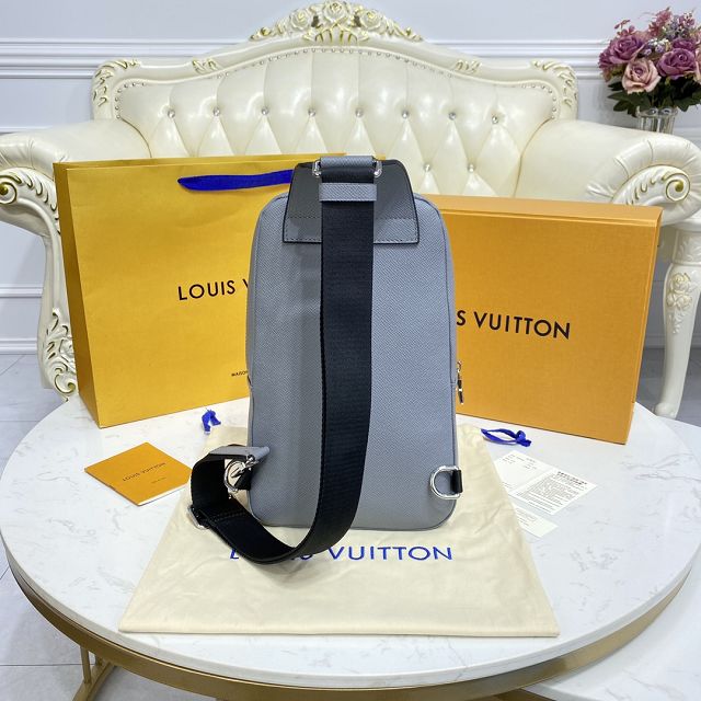 Louis vuitton original calfskin avenue sling bag M30801 grey