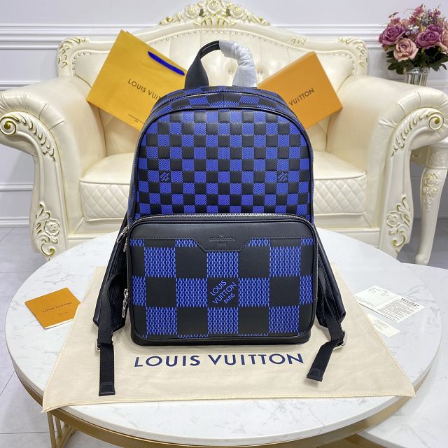 Louis vuitton original calfskin campus backpack N50021 blue