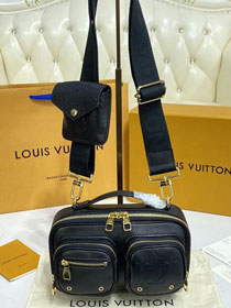 Louis vuitton original calfskin utility crossbody bag M80450 black
