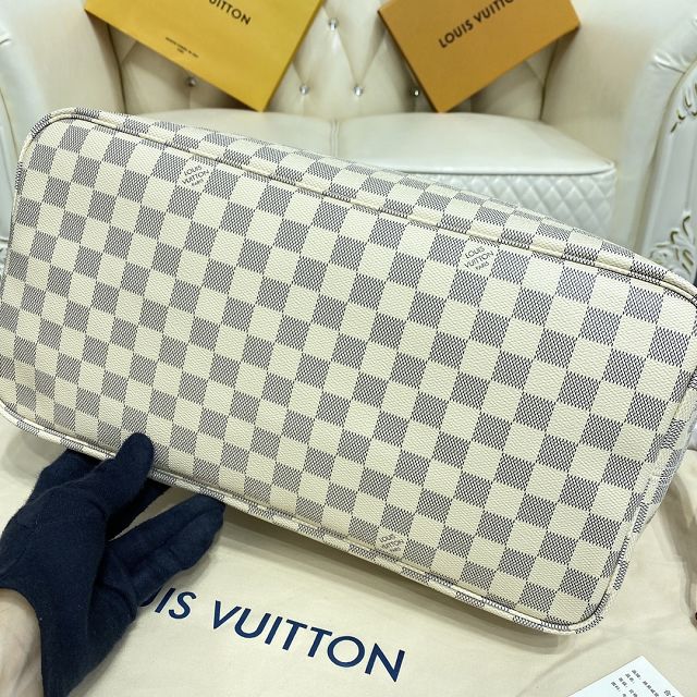 Louis vuitton original damier aziur neverfull gm N41360 beige