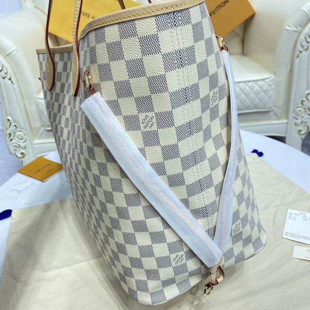 Louis vuitton original damier aziur neverfull gm N41360 beige