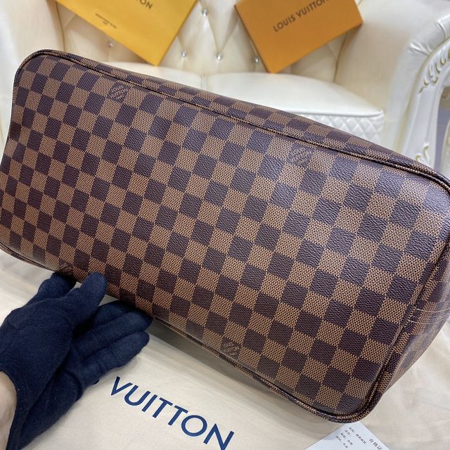 Louis vuitton original damier ebene neverfull gm N41357 red