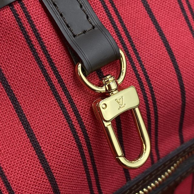 Louis vuitton original damier ebene neverfull gm N41357 red