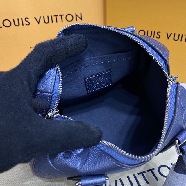 Louis vuitton original monogram calfskin speedy 20 M58958 blue