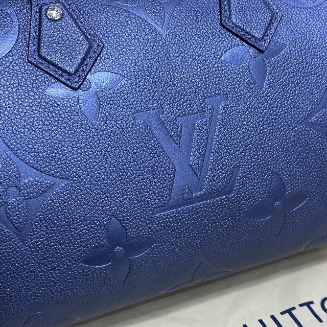 Louis vuitton original monogram calfskin speedy 25 M59273 blue