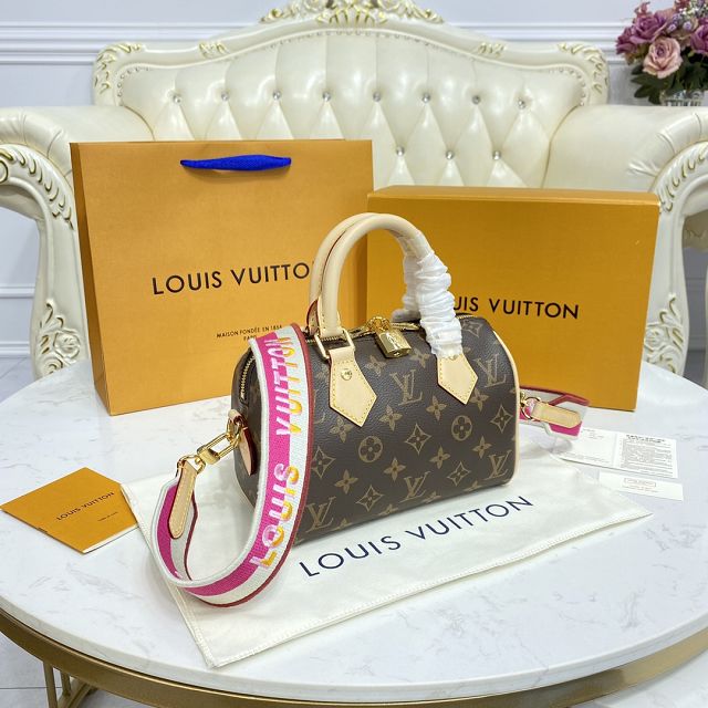 Louis vuitton original monogram canvas speedy 20 M45948 rose red