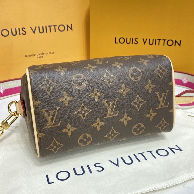 Louis vuitton original monogram canvas speedy 20 M45948 rose red