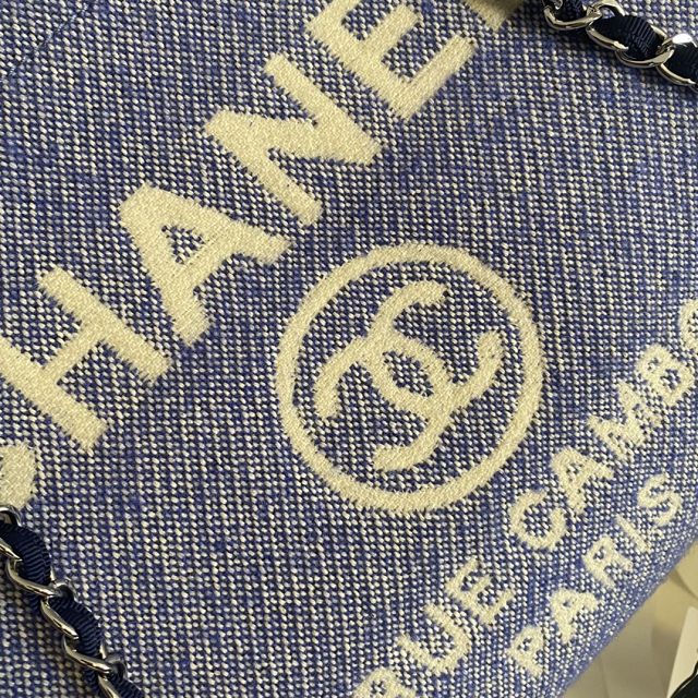 CC original mixed fibers shopping bag A67001-3 blue