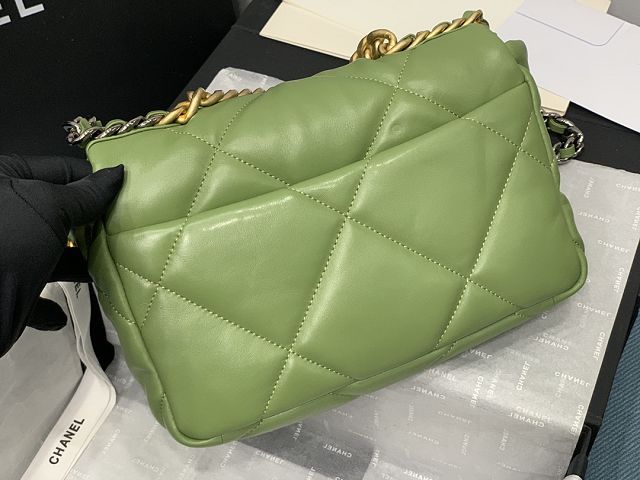 CC original calfskin small 19 flap bag AS1160 olive