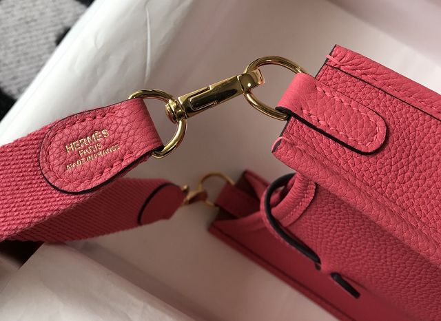 Hermes original togo leather mini evelyne tpm 17 shoulder bag E17 rose lipstick