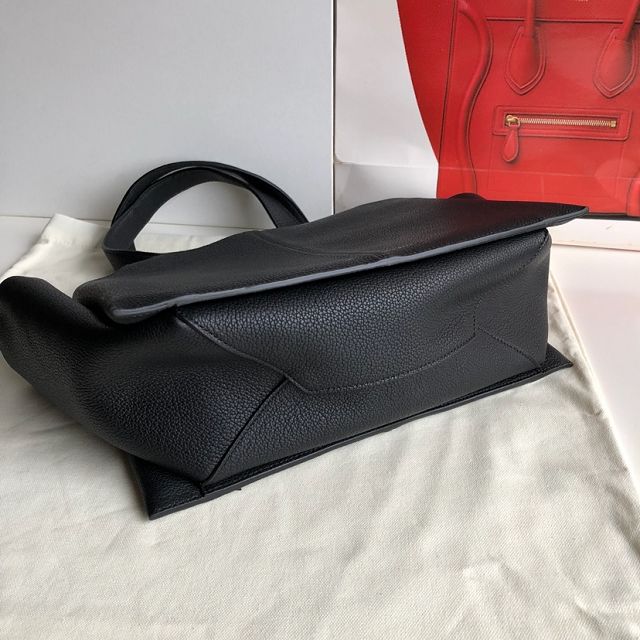 celine original calfskin tri-fold shopping bag 179043 black