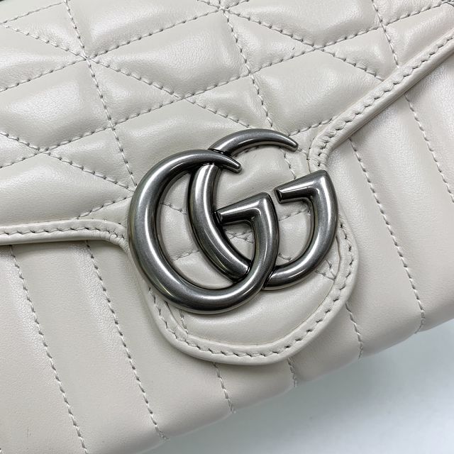 GG original calfskin marmont mini bag 474575 white