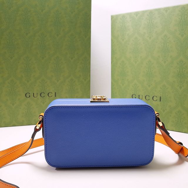 2022 GG original calfskin mini bag 658230 blue