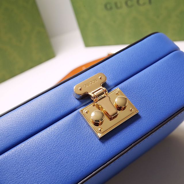 2022 GG original calfskin mini bag 658230 blue