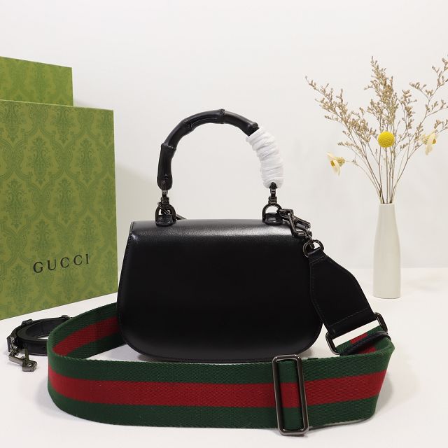 2022 GG original calfskin small top handle bag 675797 black