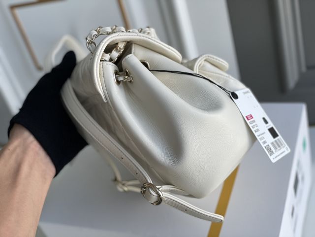 CC original calfskin mini backpack AS2908 white