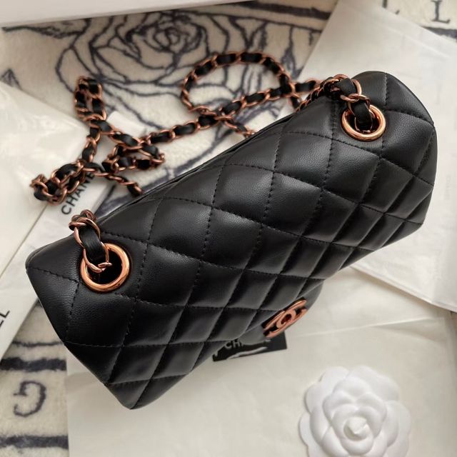 CC original lambskin mini flap bag A69900 black