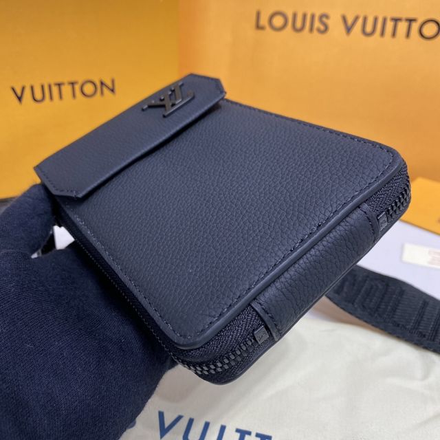 Louis vuitton original calfskin  aerogram phone pouch M57089 black