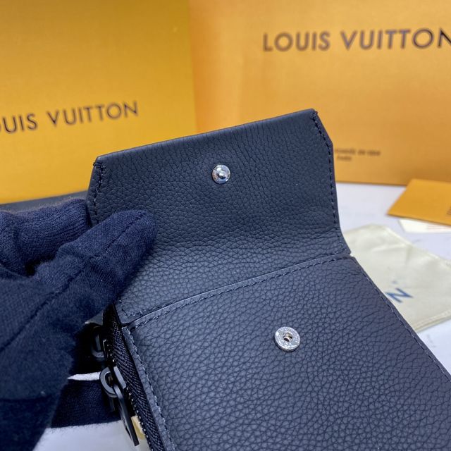 Louis vuitton original calfskin  aerogram phone pouch M57089 black