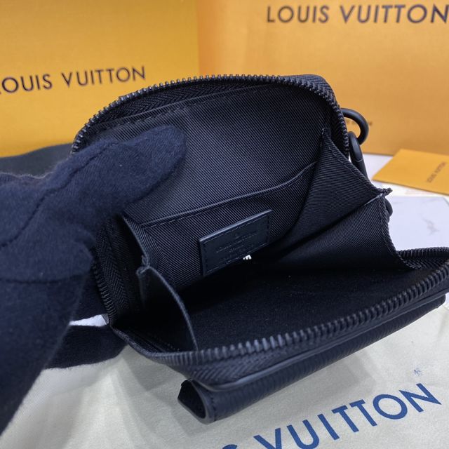 Louis vuitton original calfskin  aerogram phone pouch M57089 black