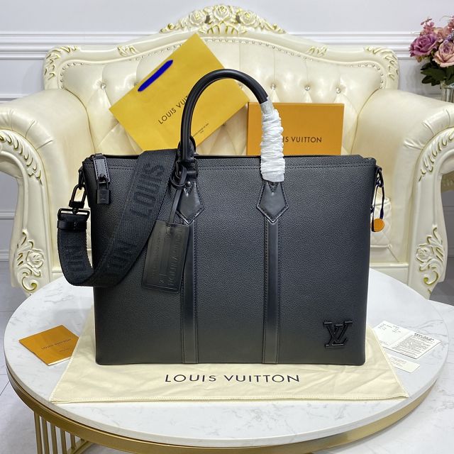 Louis vuitton original calfskin lock it tote bag M59158 black