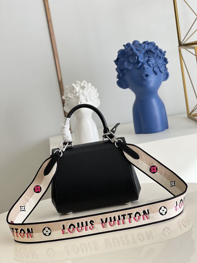 Louis vuitton original epi leather cluny mini handbag M58928 black