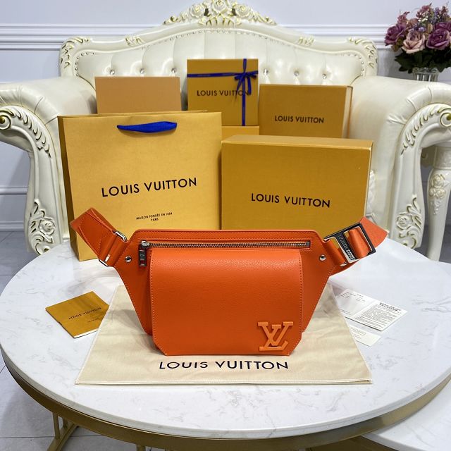 Louis vuitton original calfskin aerogram slingbag M59625 orange