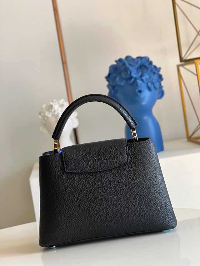 Louis vuitton original calfskin capucines BB handbag M57215 black