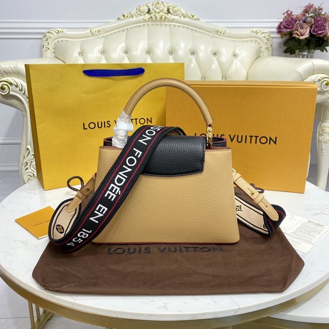 Louis vuitton original calfskin capucines BB handbag M59266 black