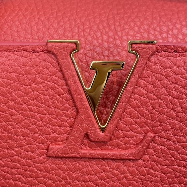 Louis vuitton original calfskin capucines mini handbag M55985 red