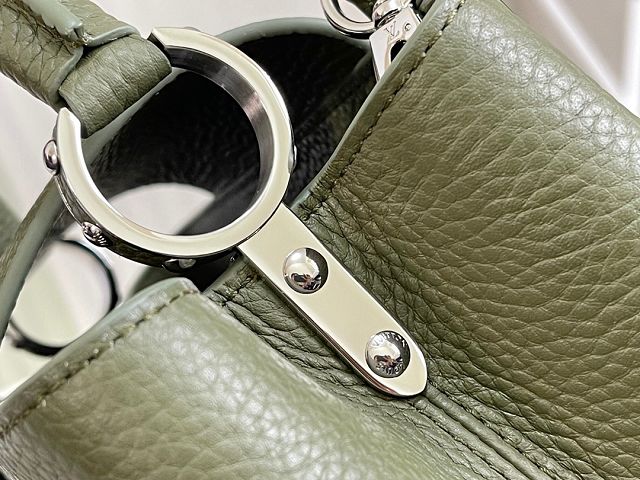 Louis vuitton original calfskin capucines mm handbag M56409 dark green