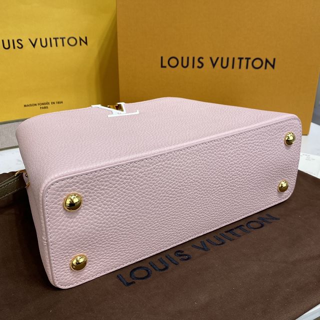 Louis vuitton original calfskin capucines mm handbag M58611 pink