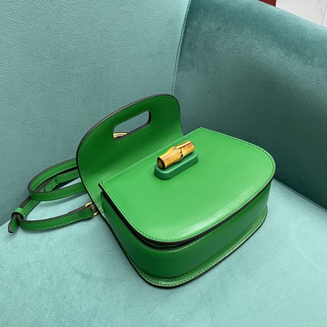 2022 GG original calfskin mini top handle bag 686864 green
