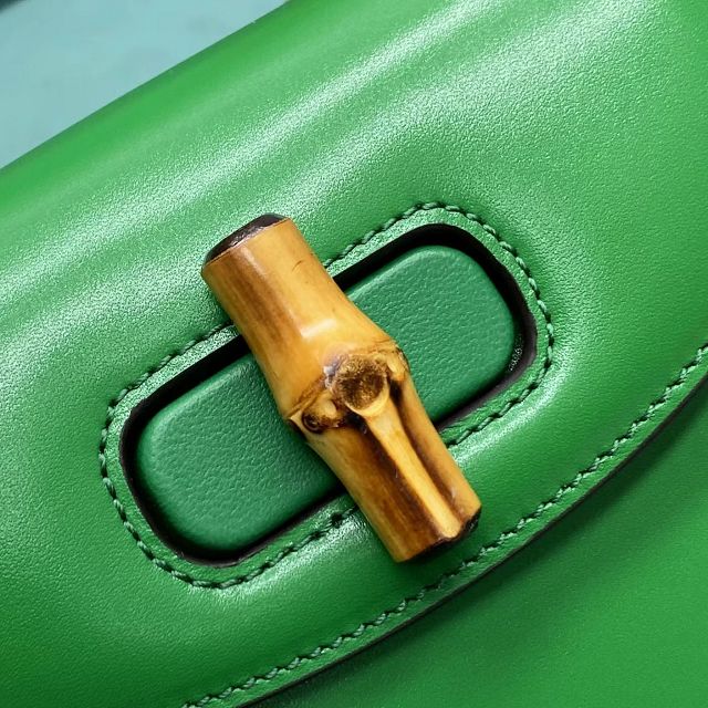 2022 GG original calfskin mini top handle bag 686864 green