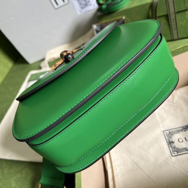 2022 GG original calfskin small top handle bag 675797 green