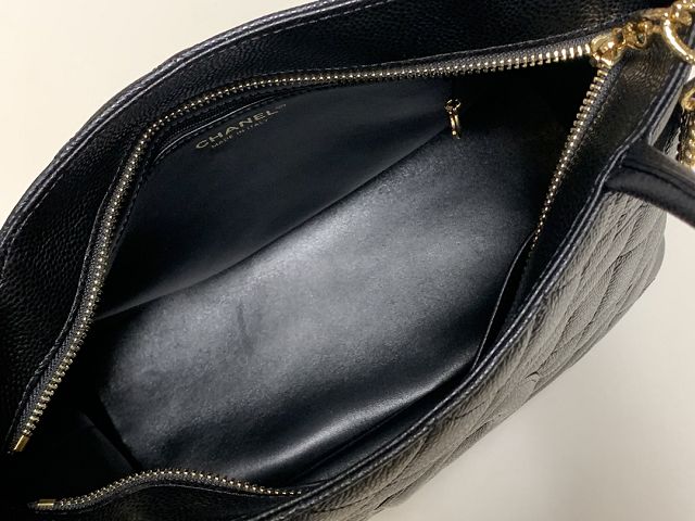 CC original grained calfskin shopping bag AS1804 black