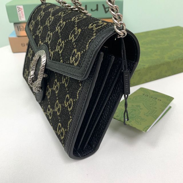 GG original denim mini chain bag 401231 black