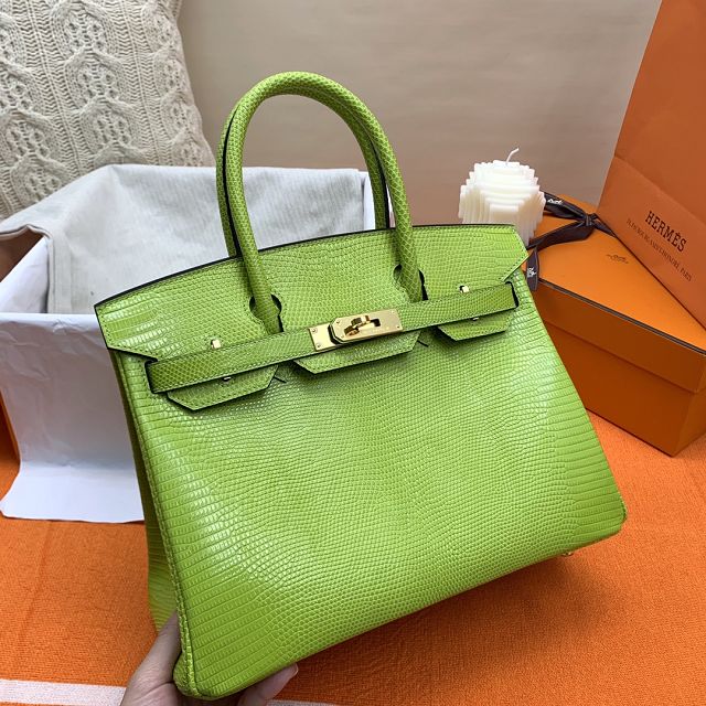 Hermes handmade original lizard leather birkin bag LB350 